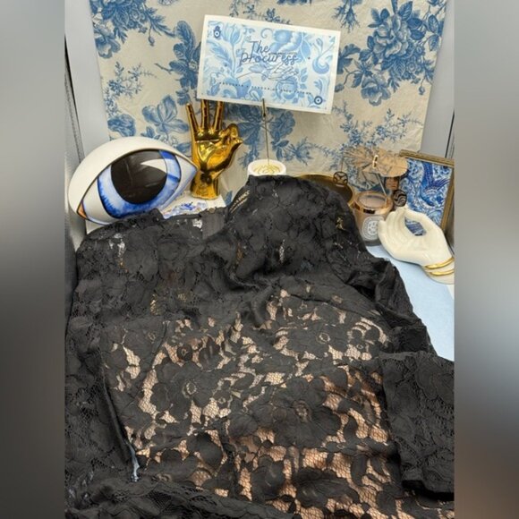 🆕 BRONX & BANCO 🧿 NWOT Colette Noir Black Lace Gown, Sz L US 8 - Picture 12 of 15